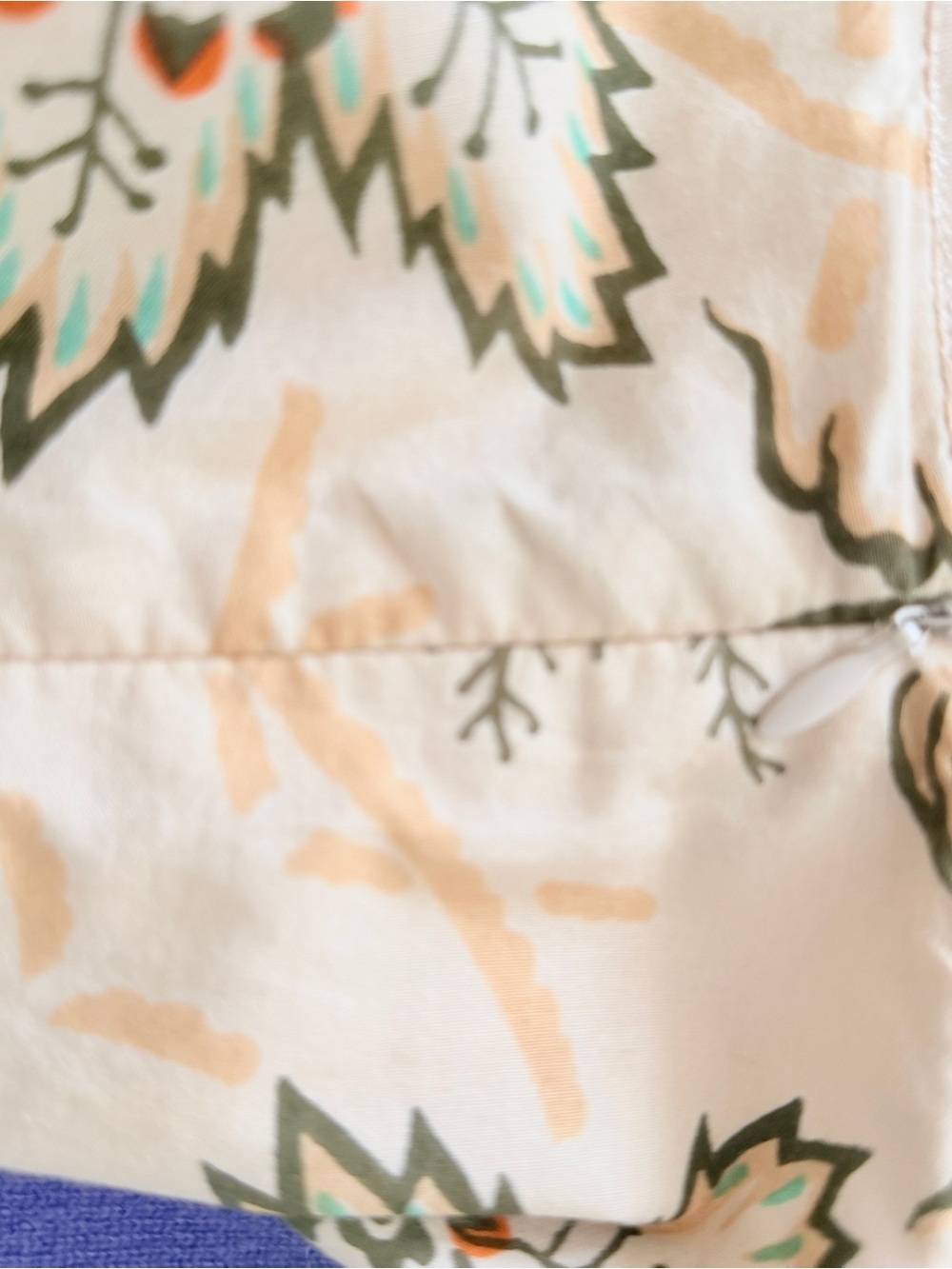 i.e. Cream Floral Boho Floral Midi Skirt with Beading. Sz 12P - Picture 6 of 8